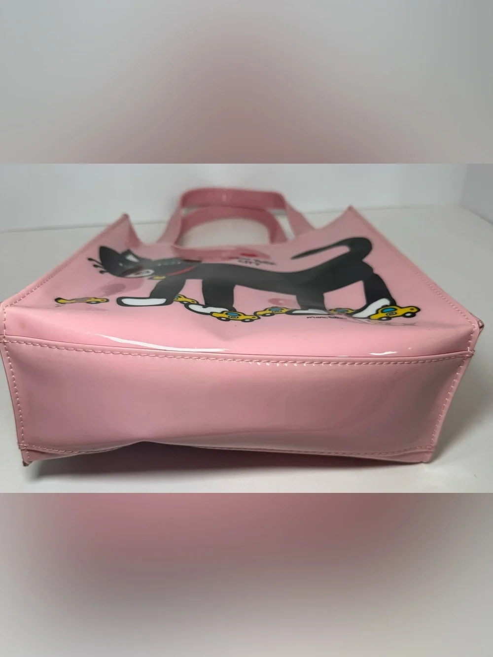 Marc Tetro New York City Pink Tuxedo Cat Mini Tote Bag